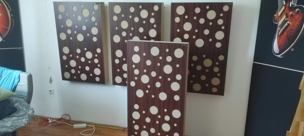 Diffúzor előlapos panel, karikás, 3 db kicsi, 1 db nagy